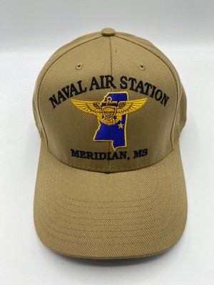 The Corps Naval Air Station Meridian MS Logo Beige Baseball Cap Hat One Size