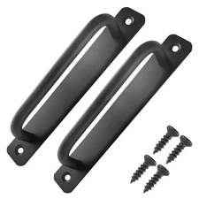 6.3 inch Sliding Barn Door Handle, Black Aluminium Alloy Gate Handle, Modern ...