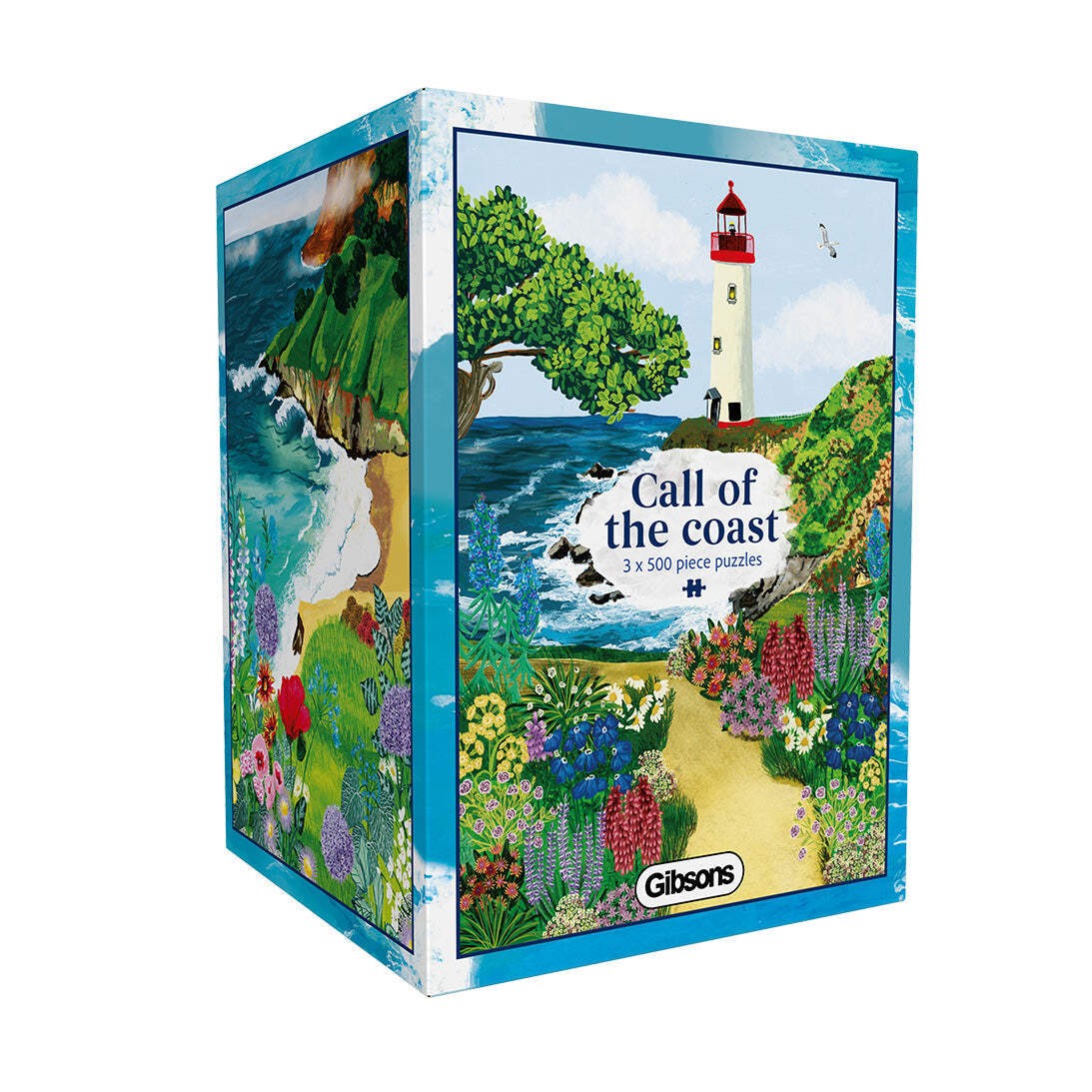 Gibsons Call of the Coast 3 x 500 Piece Jigsaw Puzzles for Adults Multi-Box Set