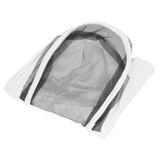 White Beekeeping Protective Veil Jacket Bee Suit Smock With Double Zippers B