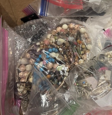 1 Lb Broken, Harvest, Craft, Scrap, Repair, Sort Jewelry Lot Vintage - Modern