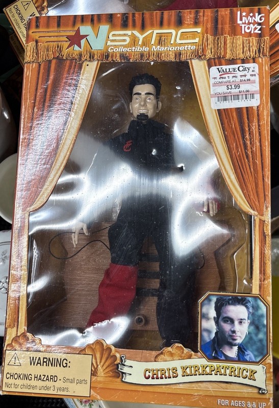 LIVING TOYZ NSYNC Chris Kirkpatrick Marionette Doll NOS Sealed In Box! ￼