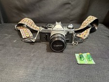 Canon AE-1 Program 35mm SLR Film Camera with 50mm Lens Kit, Tested and Working