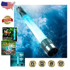 Powerful 32W Aquarium UV Water Clarifier High-Transparency Glass 2000 Gal