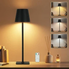 Cordless Table Lamp with Timer, Rechargeable 5200mAh Battery Operated Lamp wi...