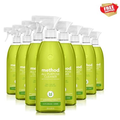 All Purpose Cleaner, Lime + Sea Salt, 28 Fl Oz Pack of 8, Eco-Friendly Multi-...