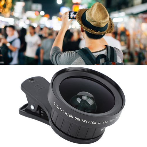 2 In 1 Phone Camera Lens Kit 0.45X Wide Angle Lens + 12.5X Macro Lens Clip On - Photo 6 sur 12