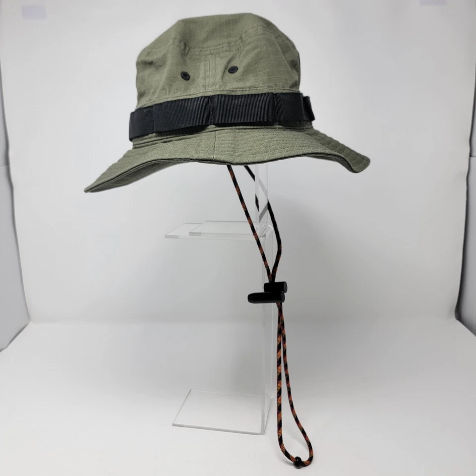 Boné Neff Boonie ajustável queixo alça chapéu algodão verde tamanho único externo - Imagem 2 de 4