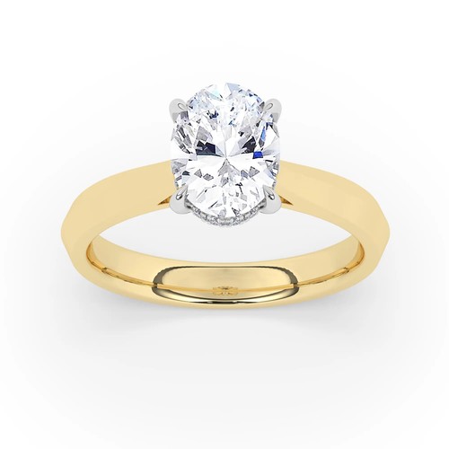 Oval Solitaire Labgrown Diamond Engagement Ring 14k Yellow Gold 2.10 Ct GIA - Bild 18 von 20