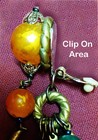 Vintage Clip On Beaded Sparkly Dangling Earrings 3" Long — photo 2