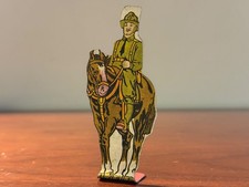 Marx 1MA Infantry US Cavalry Flat Tin Lithograph Dimestore Soldier 1930's 