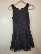 Rampage Women's Vintage Little Black Dress Lace Fit And Flare Juniors Size 3