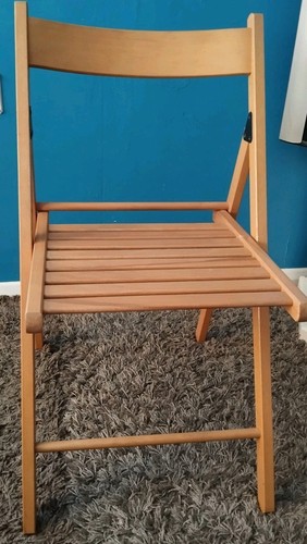 Vintage Solid Wooden Retro Folding Chair Camping Garden Dining