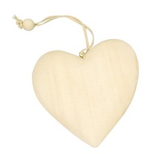Rayher Wooden Heart Pendant, FSC Mix Credit, 5 cm Diameter, 62222000