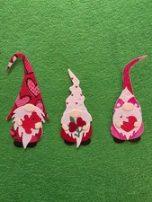 3 Cute Gnomes With Flowers, Teddy Bear, Flowers  Chocolate Box Valentine's Day