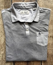 ORIGINAL PENGUIN POCKET POLO SHIRT GRAY MENS MEDIUM EXCELLENT CONDITION