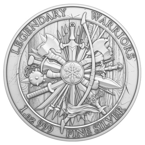 Ronda de plata fina .999 diseño toro sentado de 1 oz - Imagen 2 de 3