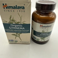 Himalaya Gymnema 60 Caplets Gluten-Free, GMP Quality Assured, Non-GMO, Organic,