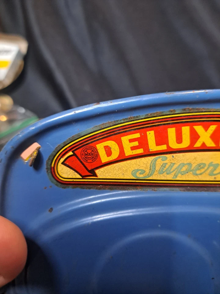 Vintage Marx Wyandotte Streamined Windup Deluxe Entrega Carro de Brinquedo de Aço Prensado - Imagem 3 de 4