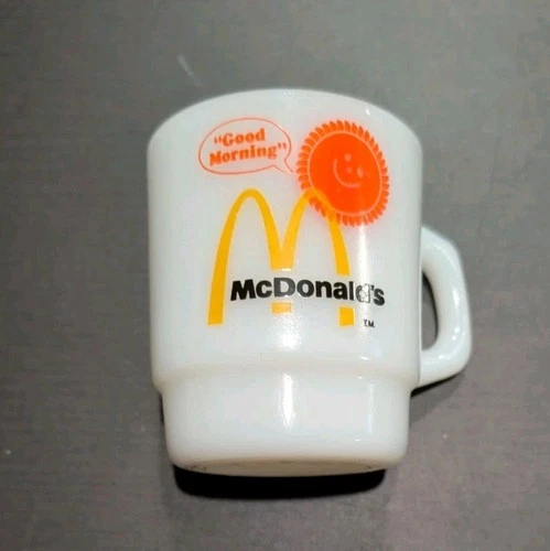 Vintage Anchor Hocking Fire King" McDonald's" Good Morning Sunshine Cup Mug