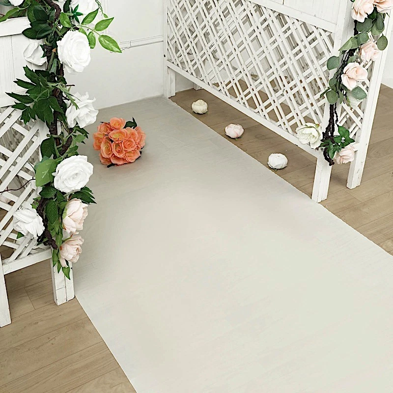 IVORY 100 ft PVC AISLE RUNNER Wedding Ceremony Carpet Party Events Decorations - Image 4 of 4