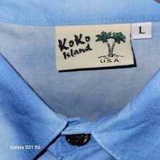 Mens Large Authenic Hawaiian Koko Island Brand Button Down Shirt. Used, VG.