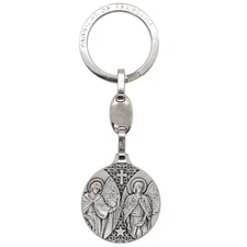 Saint Michael the Archangel and Archangel Gabriel and Raphael Keychain | Silv...