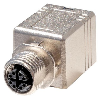 TUK - M12 auf RJ45 Cat6a STP Adapter, 180 Grad