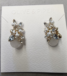 Authentic Olive & Piper 14K Gold Plated Lora Drop Earrings 30mm