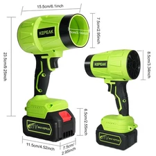 Cordless Leaf Blower Portable Dust Cleaner Handheld Blowers with 2X Batteries