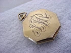 Vintage GOLD FD large antique pre 1920 Art Deco 8-Sided ELGIN RUBY pocket watch