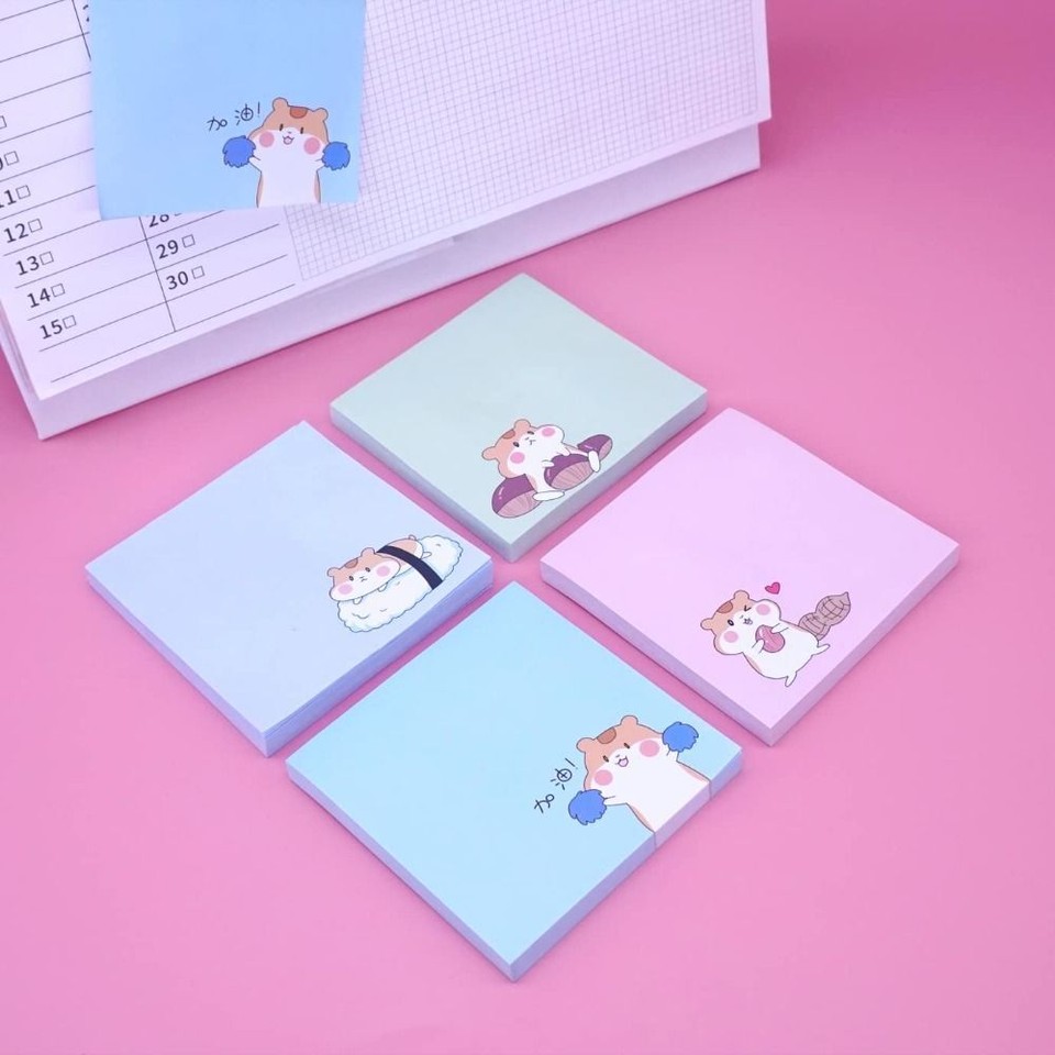 SelfStick Sticky Notes Hamster Office Supplies 80 Sheets Notes Pads Office eBay