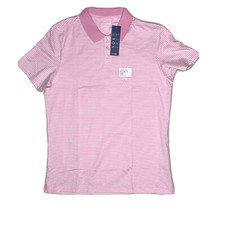 Saddlebred Shirt Adult Large Pink Striped Polo Tailored Fit Comfort Flex NWT