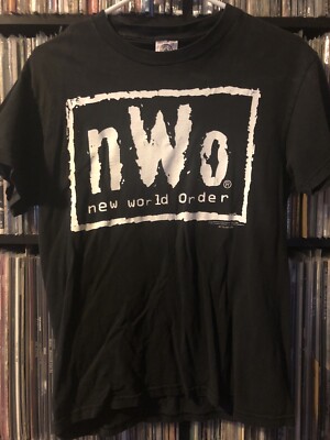 Rare Vintage 1998 Wcw NWO Shirt Black White Wwf Wwe Ecw Sz YL