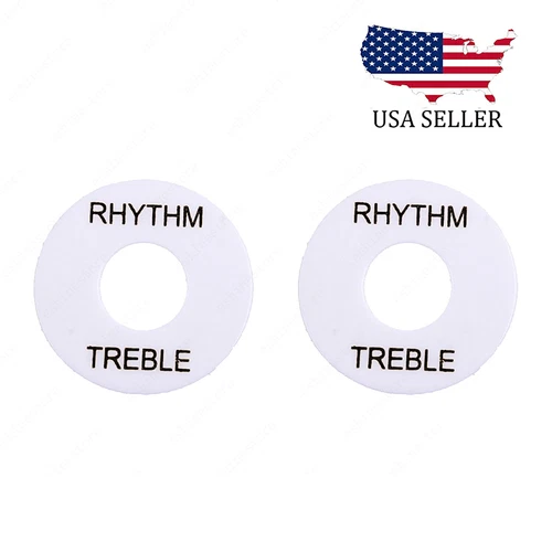 2x White Plastic Rhythm Toggle Switch Plate For GIBSON EPI Les Paul SG Guitar A