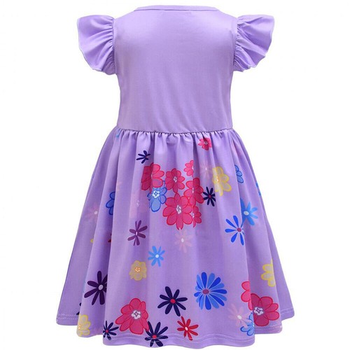 Girls Encanto Mirabel Costume Cosplay Dress Outfits Birthday Party Fancy Dresses - Picture 11 of 38