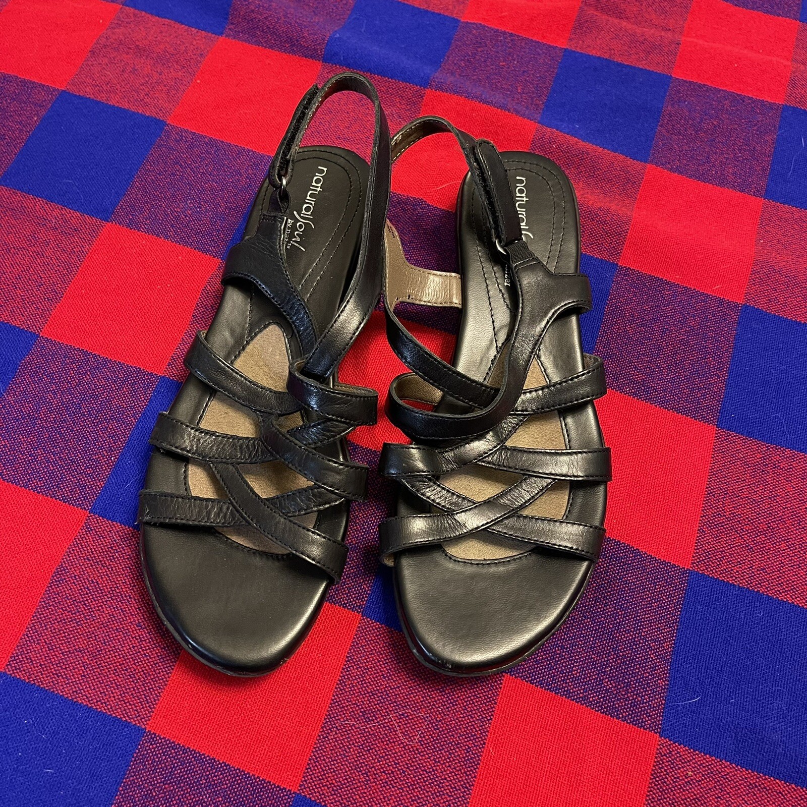 Natural Soul By Naturalizer Cadiva Black Slingback Sandals Size 8 M | eBay