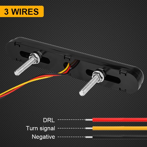 2x 5" Amber/White Oval LED Truck Trailer Stop Turn Tail Brake Lights Flowing DRL - Picture 9 of 12