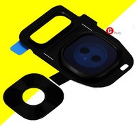 ✅ Kamera Linse Objektiv Glas Abdeckung FüR Samsung Galaxy S7 S7 Edge - Schwarz ▀