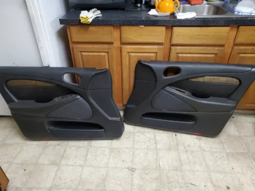 2003 2004 2005 06 2007 2008 JAGUAR S-TYPE SET 4PC INTERIOR DOOR PANELS DARK WOOD