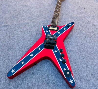 Custom Pink Shaped Electric Guitar, Fork Model, Five-star Pattern, Negotiable,