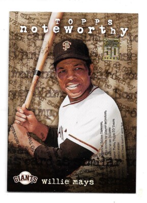 @ 2001 Topps Baseball Willie Mays Noteworthy #TN26 NRMT