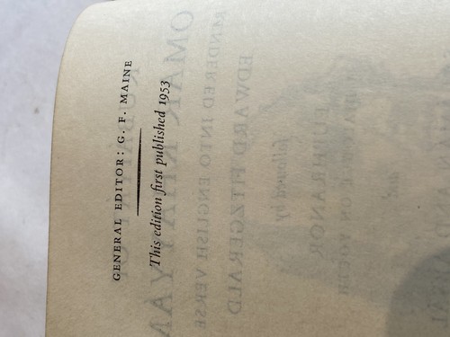 Old RUBAIYAT OF OMAR KHAYYAM Book 1953 Publication date EDWARD FITZGERALD - Foto 9 di 9