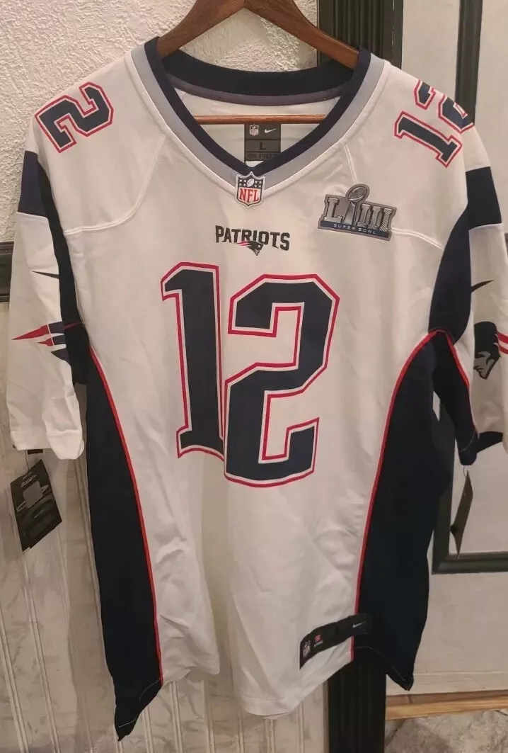 Men's New England Patriots Tom Brady Nike White Super Bowl LIII