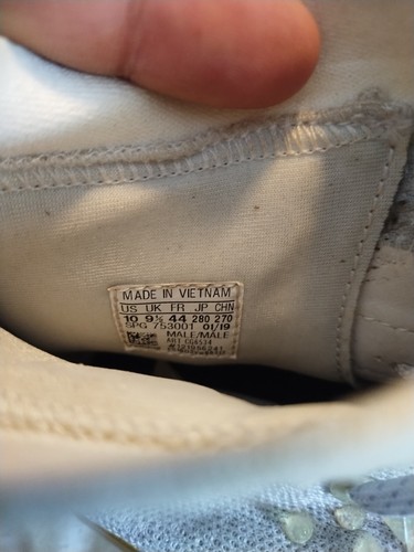 Rare Men s Adidas Adizero Size 10 SK Spikes Football Cleats White Gold - Picture 9 of 9