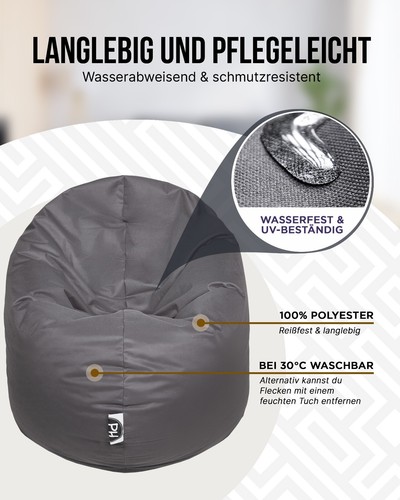 Patchhome 2 Varianten in 1 Sitzsack Sitzkissen Beanbag Gamer Kissen Tobekissen - Bild 15 von 199