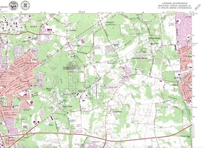 Lanham Quadrangle Maryland 1979 USGS Topo Map 7.5 Minute Topographic | eBay