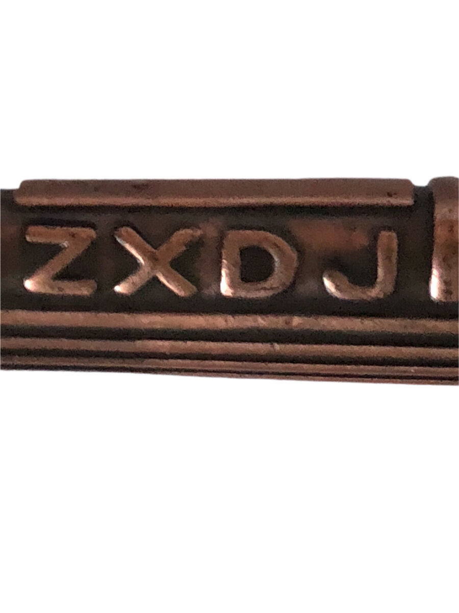 Copper Signed ZXDJ Dagger With Scabbard Sheath Stainless Copper Signed ZXDJ Dagger With Scabbard Sheath Stainless