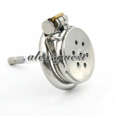 Stainless Steel Male Chastity Cage Device Super Small Locking Sounds Tube