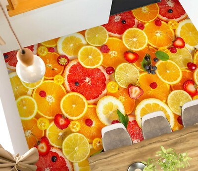 3D Red Grapefruit PKE2839 Floor WallPaper Murals Wallpaper Mural Print Bea